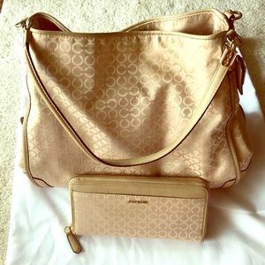 Coach “Small c” Madison bag w/ matching wallet